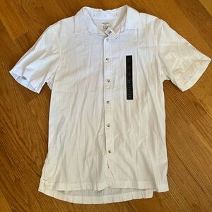 NWT Banana Republic Factory white men’s button down shorts sleeveless medium